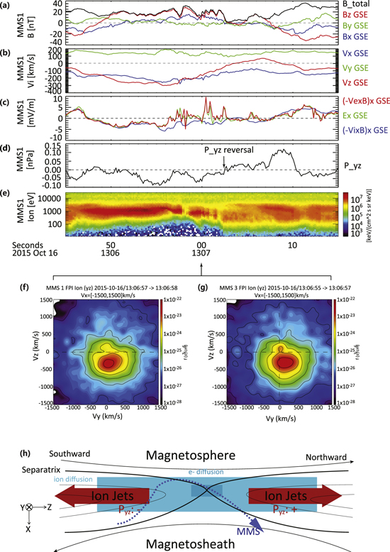 Kinetic Imprints of Ion Acceleration in Collisionless Magnetic