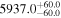 ${5937.0}_{-60.0}^{+60.0}$
