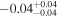 $-{0.04}_{-0.04}^{+0.04}$