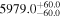 ${5979.0}_{-60.0}^{+60.0}$