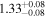${1.33}_{-0.08}^{+0.08}$