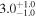 ${3.0}_{-1.0}^{+1.0}$