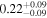 ${0.22}_{-0.09}^{+0.09}$