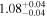 ${1.08}_{-0.04}^{+0.04}$
