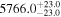 ${5766.0}_{-23.0}^{+23.0}$