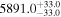 ${5891.0}_{-33.0}^{+33.0}$