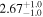 ${2.67}_{-1.0}^{+1.0}$