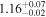 ${1.16}_{-0.02}^{+0.07}$