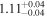 ${1.11}_{-0.04}^{+0.04}$