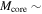 ${M}_{\mathrm{core}}\,\sim $