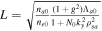 $L=\sqrt{\tfrac{{n}_{a0}}{{n}_{e0}}\tfrac{(1+{g}^{2}){{\rm{\Lambda }}}_{a0}}{1+{N}_{0}{k}_{y}^{2}{\rho }_{{sa}}^{2}}}$