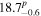 ${18.7}_{-0.6}^{p}$