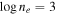 ${\mathrm{log}}\,{n}_{e}=3$