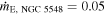 ${\dot{m}}_{{\rm{E}},\ \mathrm{NGC}\ 5548}=0.05$
