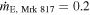 ${\dot{m}}_{{\rm{E}},\ \mathrm{Mrk}\ 817}=0.2$