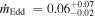 ${\dot{m}}_{\mathrm{Edd}}\,={0.06}_{-0.02}^{+0.07}$