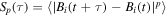 ${S}_{p}(\tau )=\left\langle | {B}_{i}(t+\tau )-{B}_{i}(t){| }^{p}\right\rangle $