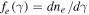 ${f}_{e}(\gamma )={{dn}}_{e}/d\gamma $