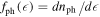 ${f}_{\mathrm{ph}}(\epsilon )={{dn}}_{\mathrm{ph}}/d\epsilon $