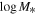 $\mathrm{log}{M}_{* }$