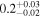 ${0.2}_{-0.02}^{+0.03}$