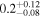 ${0.2}_{-0.08}^{+0.12}$