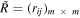 $\tilde{R}={\left({r}_{{ij}}\right)}_{m\,\times \,m}$