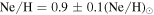 $\mathrm{Ne}/{\rm{H}}=0.9\pm 0.1{\left(\mathrm{Ne}/{\rm{H}}\right)}_{\odot }$