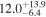 ${12.0}_{-6.4}^{+13.9}$