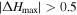 $| {\rm{\Delta }}{H}_{\max }| \gt 0.5$