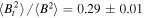 $\left\langle {B}_{t}^{2}\right\rangle /\left\langle {B}^{2}\right\rangle =0.29\pm 0.01$