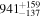${941}_{-137}^{+159}$