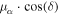 ${\mu }_{\alpha }\cdot \cos (\delta )$