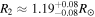 ${R}_{2}\approx {1.19}_{-0.08}^{+0.08}{R}_{\odot }$