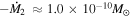 $-{\dot{M}}_{2}\,\approx 1.0\times {10}^{-10}{M}_{\odot }$