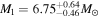 ${M}_{1}={6.75}_{-0.46}^{+0.64}{M}_{\odot }$