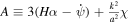 $A\equiv 3(H\alpha -\dot{\psi })+\tfrac{{k}^{2}}{{a}^{2}}\chi $