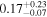 ${0.17}_{-0.07}^{+0.23}$