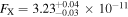 ${F}_{{\rm{X}}}={3.23}_{-0.03}^{+0.04}\times {10}^{-11}$