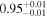 ${0.95}_{-0.01}^{+0.01}$