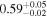 ${0.59}_{-0.02}^{+0.05}$
