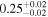 ${0.25}_{-0.02}^{+0.02}$