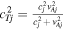 ${c}_{{Tj}}^{2}=\tfrac{{c}_{j}^{2}{v}_{{Aj}}^{2}}{{c}_{j}^{2}+{v}_{{Aj}}^{2}}$
