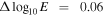 ${\rm{\Delta }}{\mathrm{log}}_{10}E\,=\,0.06$