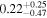 ${0.22}_{-0.47}^{+0.25}$