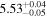 ${5.53}_{-0.05}^{+0.04}$
