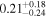 ${0.21}_{-0.24}^{+0.18}$