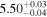 ${5.50}_{-0.04}^{+0.03}$