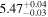 ${5.47}_{-0.03}^{+0.04}$