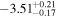 $-{3.51}_{-0.17}^{+0.21}$
